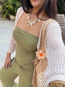 Sheer Crochet Cropped Cardigan