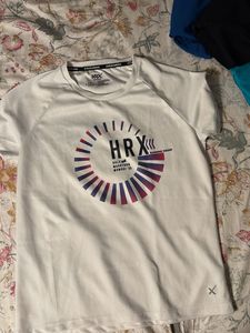 HRX White Printed T-Shirt