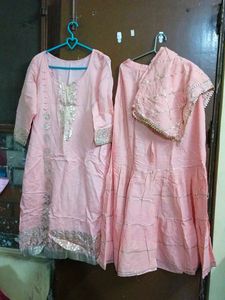 Pink sharara Set with Dupatta