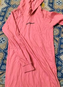 Pink 'Girl Power' Hoodie Dress