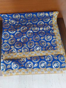 Blue Om Pattern Duppatta
