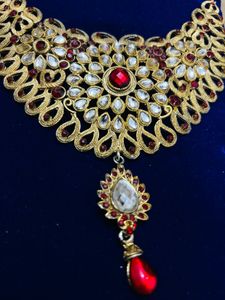 Red &amp; Gold Indian Necklace