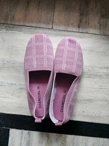 Charming Pink Plaid Slip-On Flats