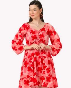 Chic Floral Tiered Mini Dress