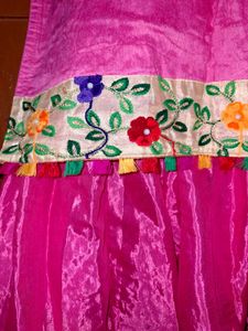 Pink Embroidered Kurta Set with Dupatta