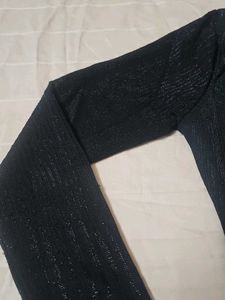 Sparkly Black Long Sleeve Top