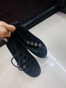 Brand New Button Up Black Shoes