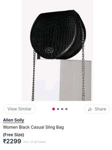 Allen Solly Black Croc Sling Bag