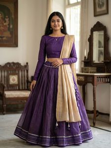 Premium lavender lehenga with blouse