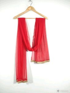 Red Embroidered Anarkali Gown