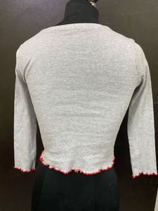 Tommy Hilfiger Ribbed Long Sleeve Crop Top