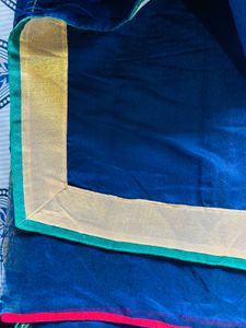 Blue &amp; Green Peacock Saree