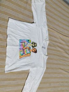 Graphic Print Long Sleeve T-Shirt size m crop tshi