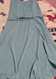Green Dress + High-Low Shrug Set