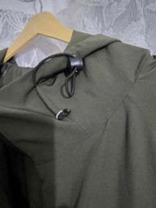 Korean Style Olive Green Hooded Jacket
