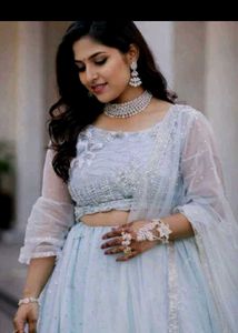 Elegant Sky Blue Lehenga Set