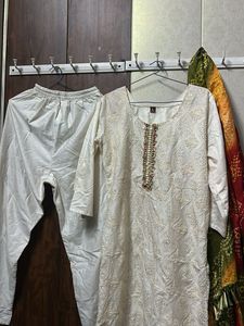 Elegant Chikankari Kurta Set with Dupatta