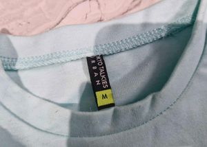 Pastel Blue Cropped Sweatshirt