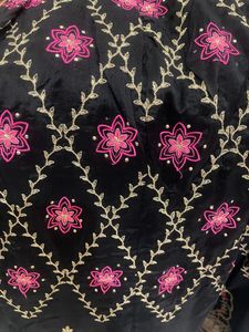 beautiful silk frock without bottom and dupatta