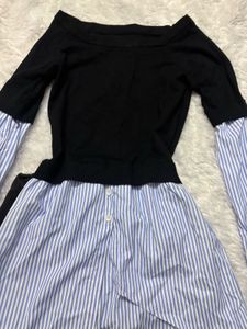 Stylish Black &amp; Blue Layered Top