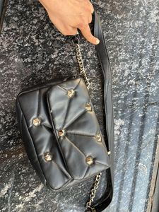 Zara Black Quilted Bag