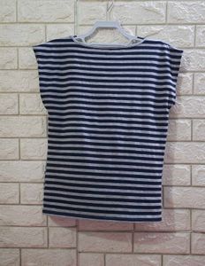 Leo Guy Nautical Sequin Anchor Striped Top