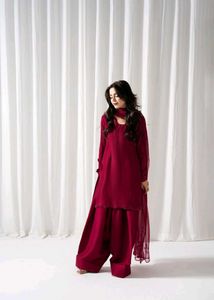 Maroon Farsi Salwar Suit Set