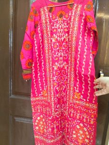 Pakistani lawn embroided kurta