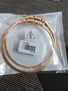 Rose Gold Bangle Set - Elegant Style