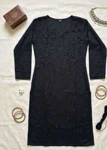 Chikankari Kurta black