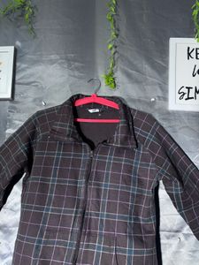 Plaid Zip-Up Jacket
