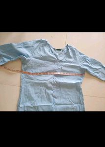 Light Blue Kurta with 3/4 Sleeves