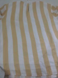 ✨ Trendy Yellow &amp; White Striped Babydoll