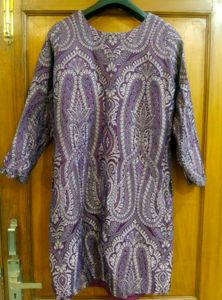 Purple Paisley Zari Sharara Suit