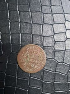 Antique 1835 Indian Half Anna Coin