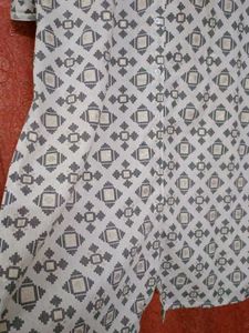 Geometric jamdani Print Kurta