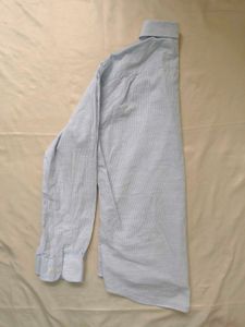Men's Blue Striped Dress Shirt