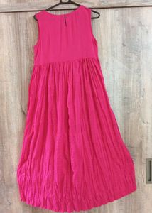PINK CRINKLE DRESS