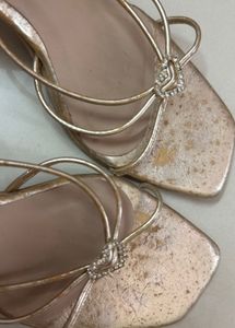 Inc.5 Gold Embellished Flat Sandals