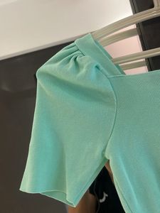 Mint Green Square Neck Top