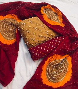 Traditional Bandhani dress material