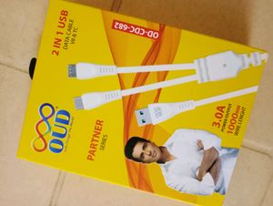 2 In 1 USB Data Cable