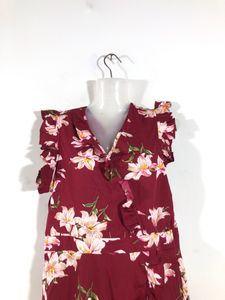 Maroon Printed Dress(Women’s)