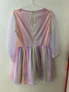 Rainbow Pastel Organza Dress
