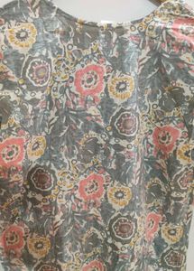 Floral Print Cotton Kurta