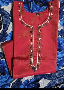 Elegant Red Kurta Set with Dupatta