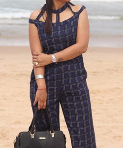 Blue Trendy Jump suit