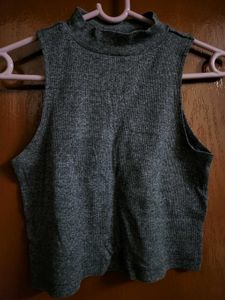 Maroon Ribbed Tank Top