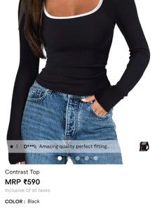 Black Long Sleeve Top