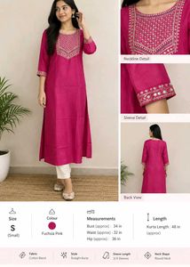 Beautiful Fuchsia Pink Kurta